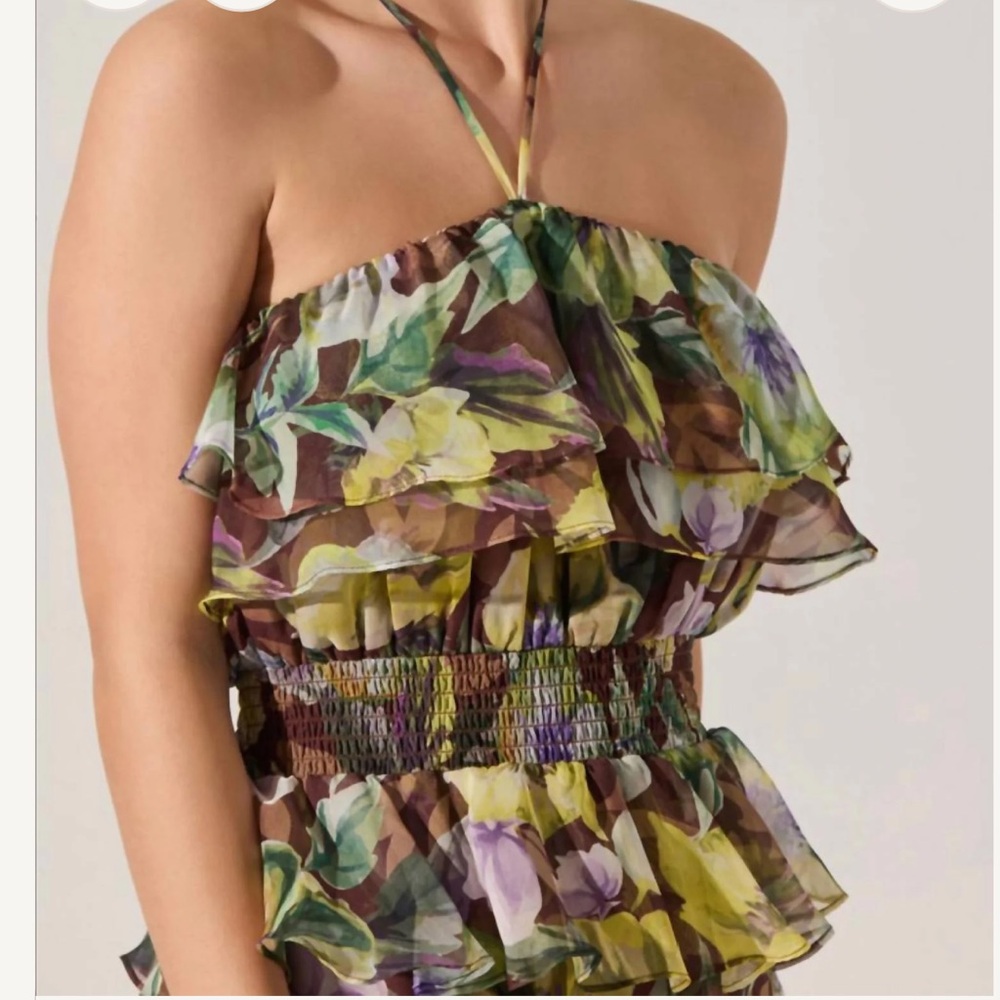 Floral Ruffle ASTR Maxi Dress - Picture 3 of 5